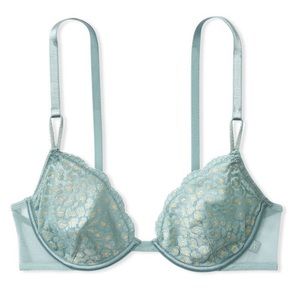 NWT VICTORIA'S SECRET Sexy Tee Unlined Leopard Lace Demi Bra 38DDD